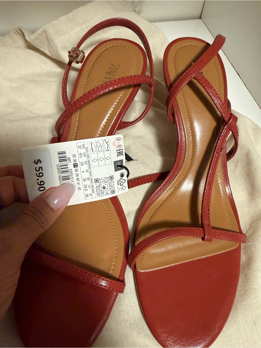 ZARA Shoes, Zara Red Strappy Women's Sandals